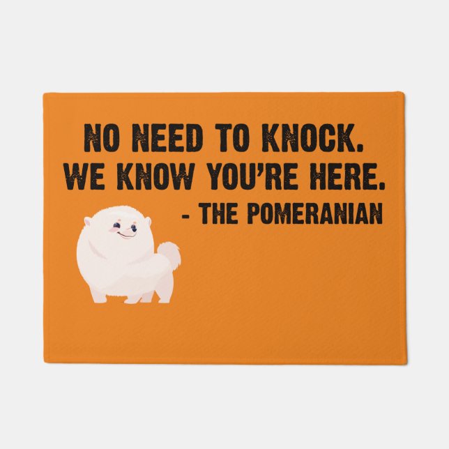 No need to knock the pomeranian doormat (Front)