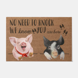 No Need to Knock, We Know You're Here Doormat