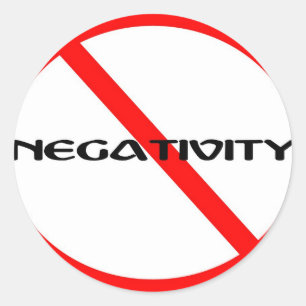 No Negativity Classic Round Sticker