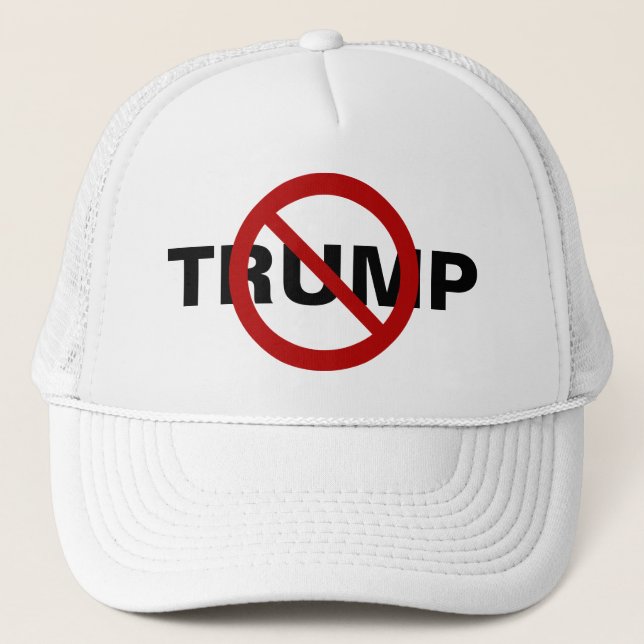 No Never Nyet Anti-Donald Trump Trucker Hat (Front)