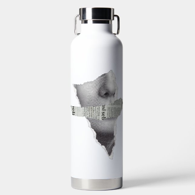 No News here.bw Water Bottle (Front)