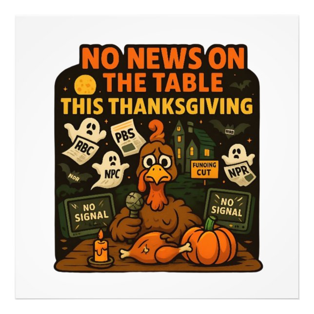 No News on the Table This Thanksgiving Photo Print (Front)