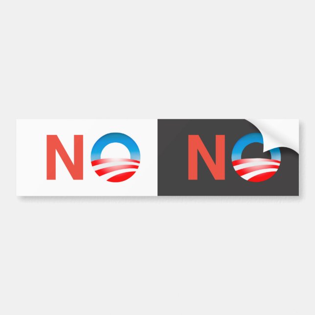 NO Nobama No Obama Bumper Sticker (Front)