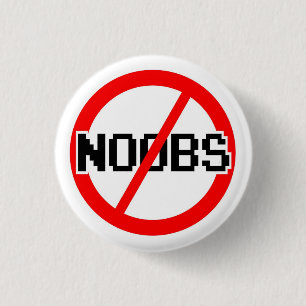 No NOOBS - chat/irc/geek/code monkey/hacker/gamer 3 Cm Round Badge