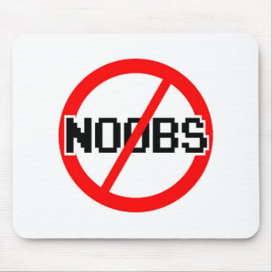 NO NOOBS - geek/hacker/pc/code monkey Mouse Mat