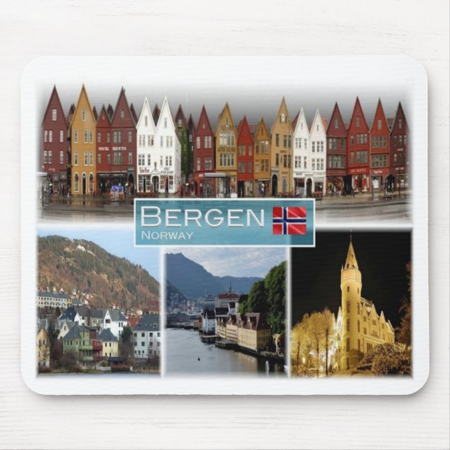 NO Norway - Bergen - Mouse Mat (Front)