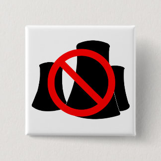 No Nuclear Power 15 Cm Square Badge