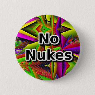 No Nukes 6 Cm Round Badge