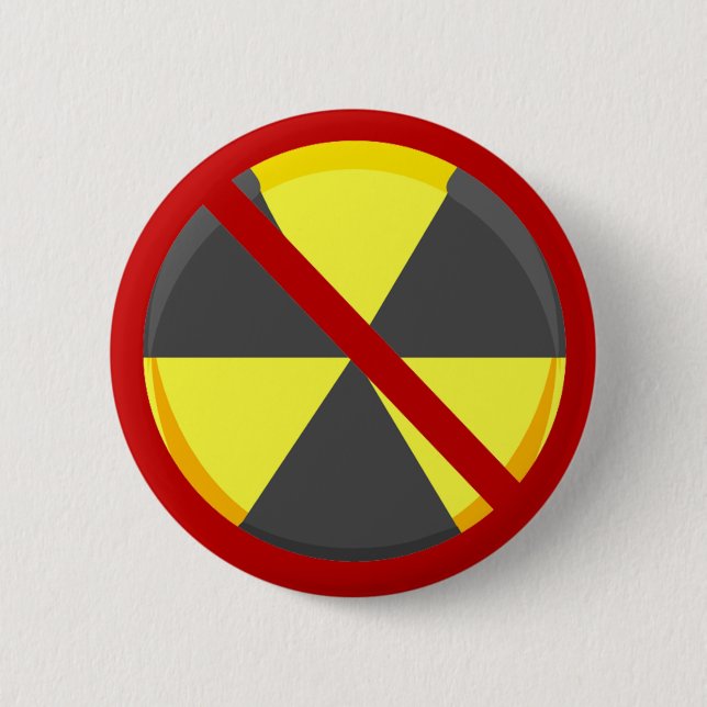 No Nukes 6 Cm Round Badge (Front)
