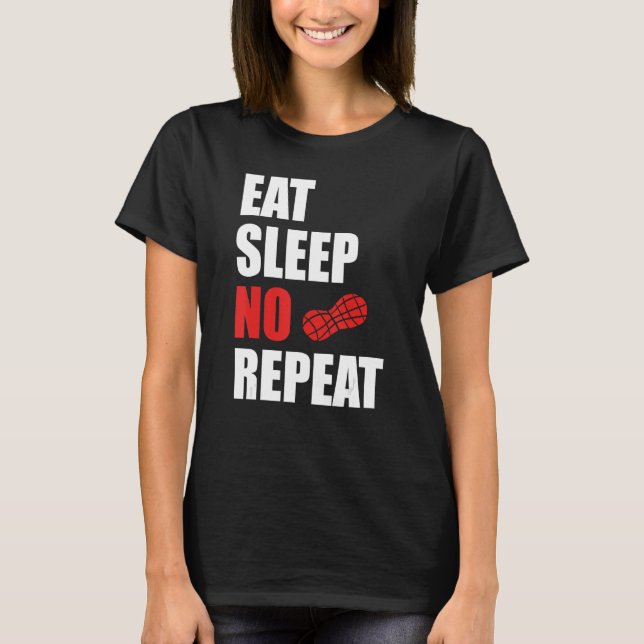 No Nut November Eat Sleep No Nut Repeat NNN  Meme T-Shirt (Front)