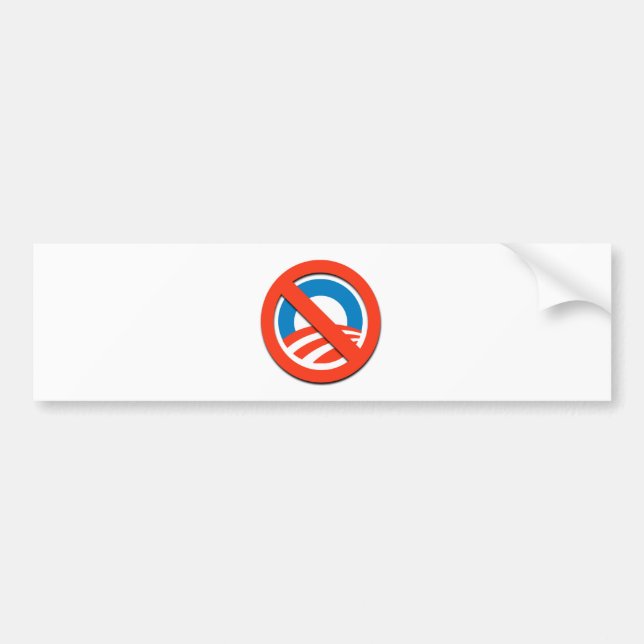 NO "O" BUMPER STICKER (Front)