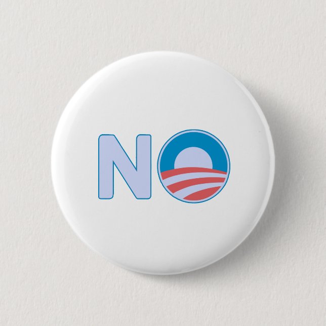 No Obama 6 Cm Round Badge (Front)