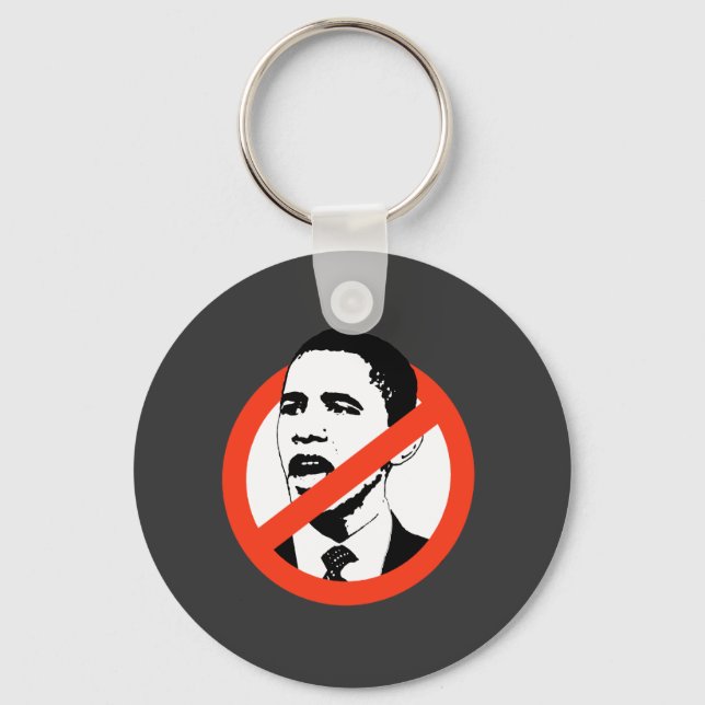 No Obama / Anti-Obama T-shirts Key Ring (Front)