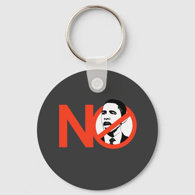 No Obama / Anti-Obama T-shirts Key Ring (Front)