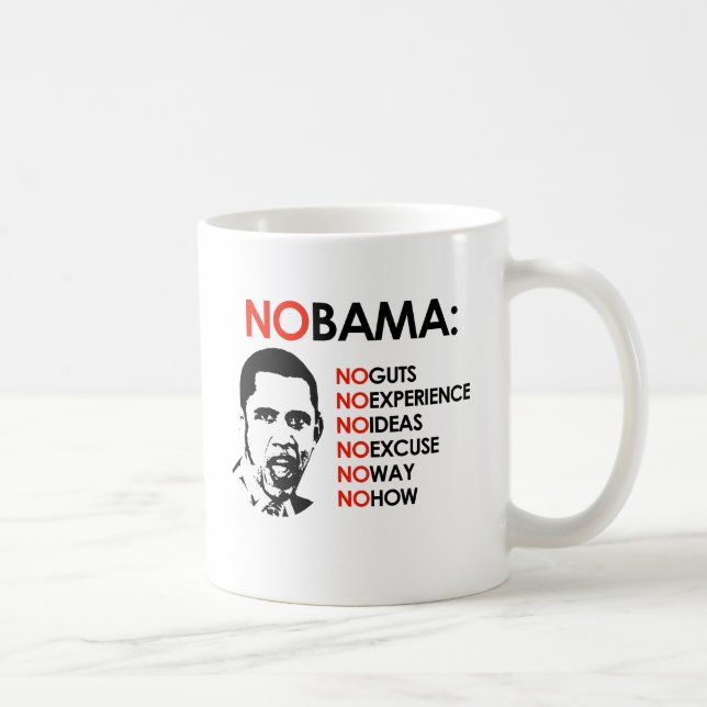 NO OBAMA, NO WAY COFFEE MUG (Right)
