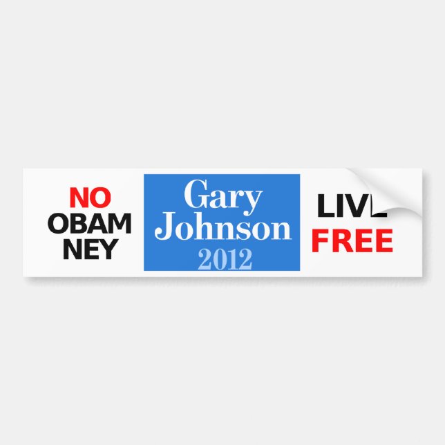 No Obamney - Gary Johnson bumper sticker (Front)