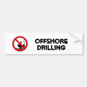 No Offshore Drilling Bumper Sticker