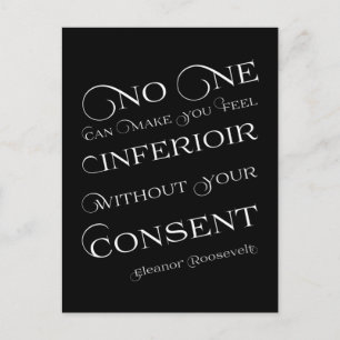 No one can make you feel inferior Womens Rights Postcard