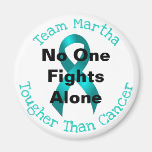 No One Fights Alone - Ovarian Cancer Magnet