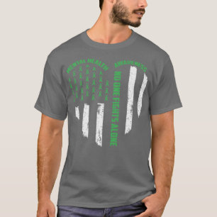 No One Fights Usa Flag Heart Alone Mental Health A T-Shirt