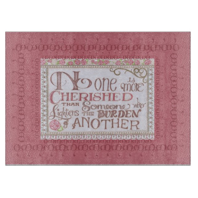 No One is More Cherished Glass Cutting Board (Front)