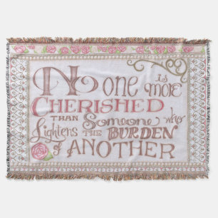 No One is More Cherished Throw Blanket