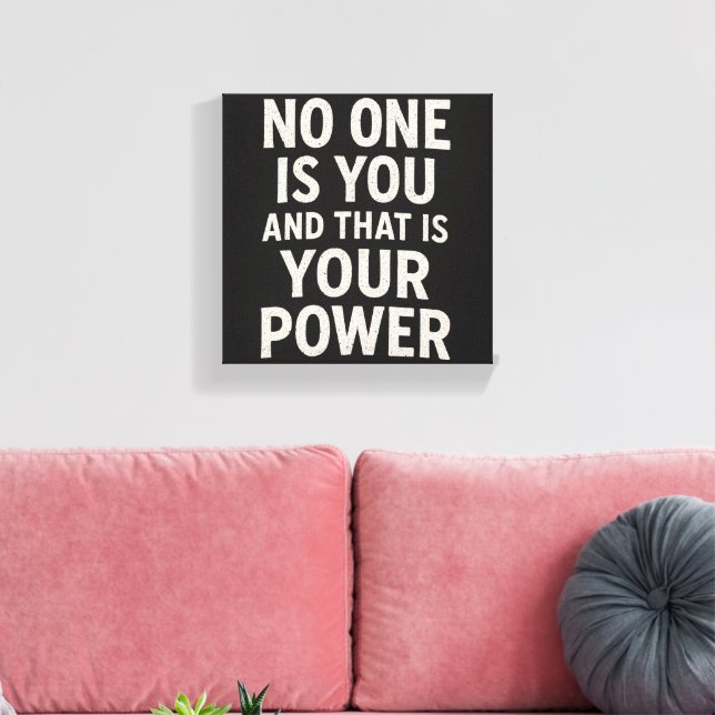No one is You Canvas Print (Insitu(LivingRoom))