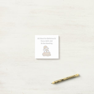 No One Knocking Funny Christmas Toilet Humour Post-it Notes