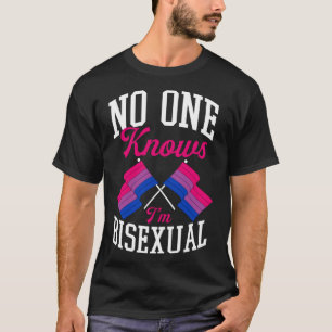 No One Knows I m Bisexual Pride Flag Cute Coming O T-Shirt