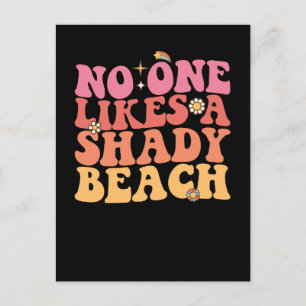 No One Likes A Shady Beach Groovy Invitation Postcard