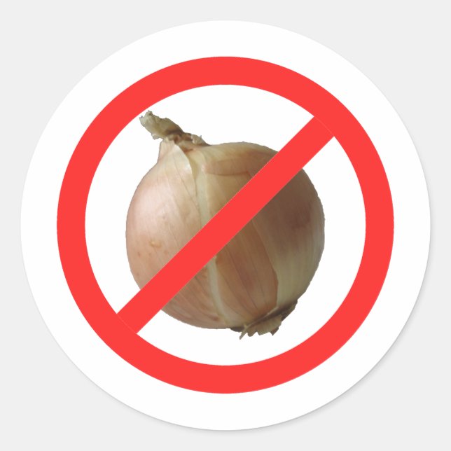 No Onion Classic Round Sticker (Front)