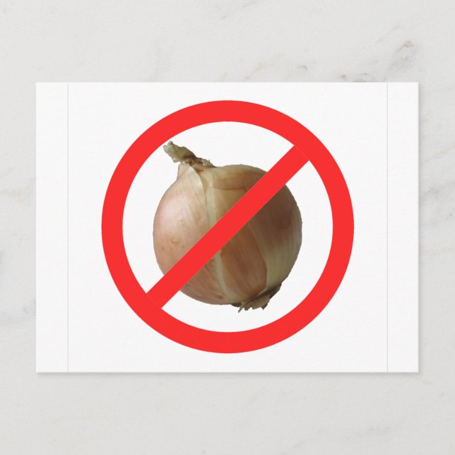 No Onion Postcard (Front)