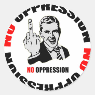 No Oppression Page Logo Classic Round Sticker