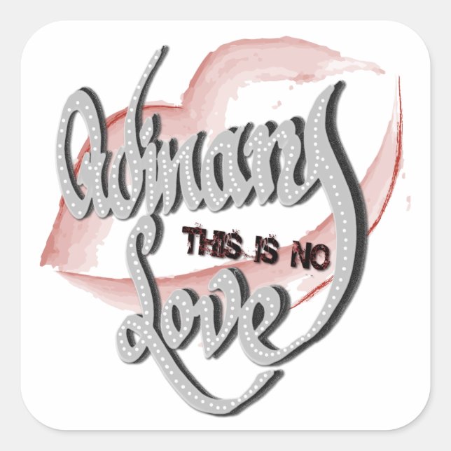 No Ordinary Love, Square Stickers (Front)