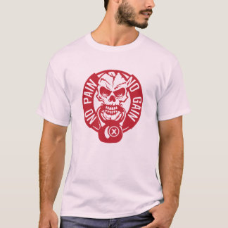 no_pain_gain_citation_musculation_mort_tete_halter T-Shirt