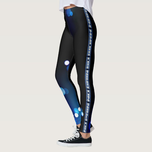 No Pain No Gain Blue and black LEGGINGS (Left)