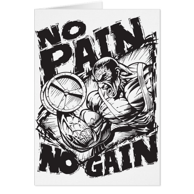 No Pain No Gain - Bodybuilding Motivation (Front)