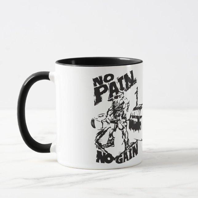 No Pain No Gain - Bodybuilding Motivation Mug (Left)