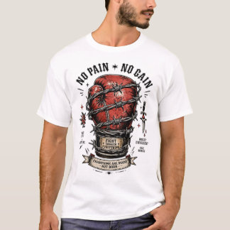 No Pain No Gain Boxing Motivation T-Shirt