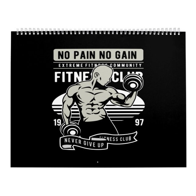 no pain no gain fitness club calendar (Cover)