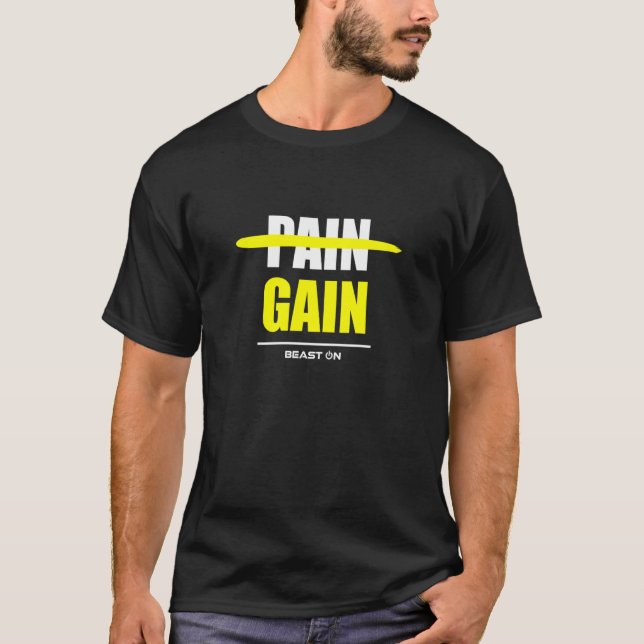 No Pain No Gain Fitness Gym Bodybuilding Training  T-Shirt (Front)