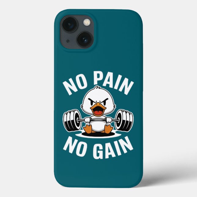 No Pain No Gain Gym Duck iPhone 13 Case-Mate iPhone Case (Back)