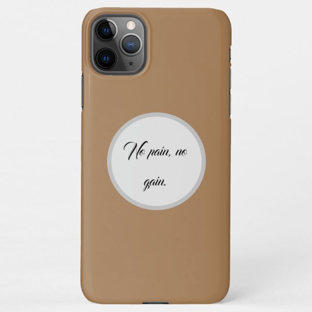 No Pain No Gain | GYM Motivation quotes |  And Lig iPhone Case (Back)