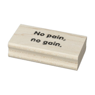 No Pain No Gain GYM Motivation quotes Rubber Stamp