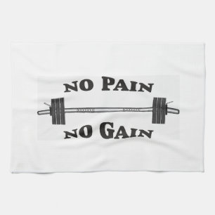 No Pain No Gain Gym Towel - White