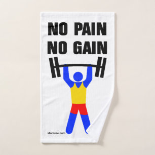 No Pain No Gain Hand Towel