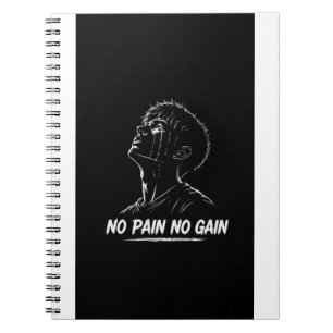 No Pain No Gain Inspirational Notebook