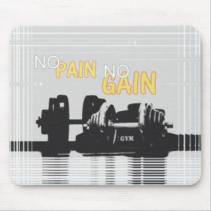 No Pain No Gain Modern Pop Art Template Mouse Mat