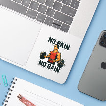 No Pain No Gain | Motivational Gym Sticker