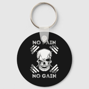 No Pain No Gain - Powerlifting Workout Gym Weightl Key Ring
